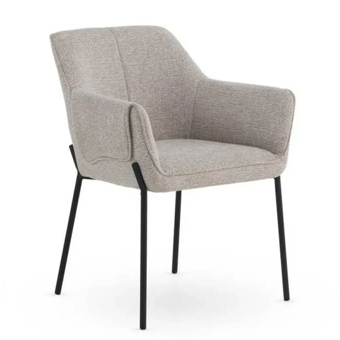 Silla de Comedor con Reposabrazos en Chenilla GABAR