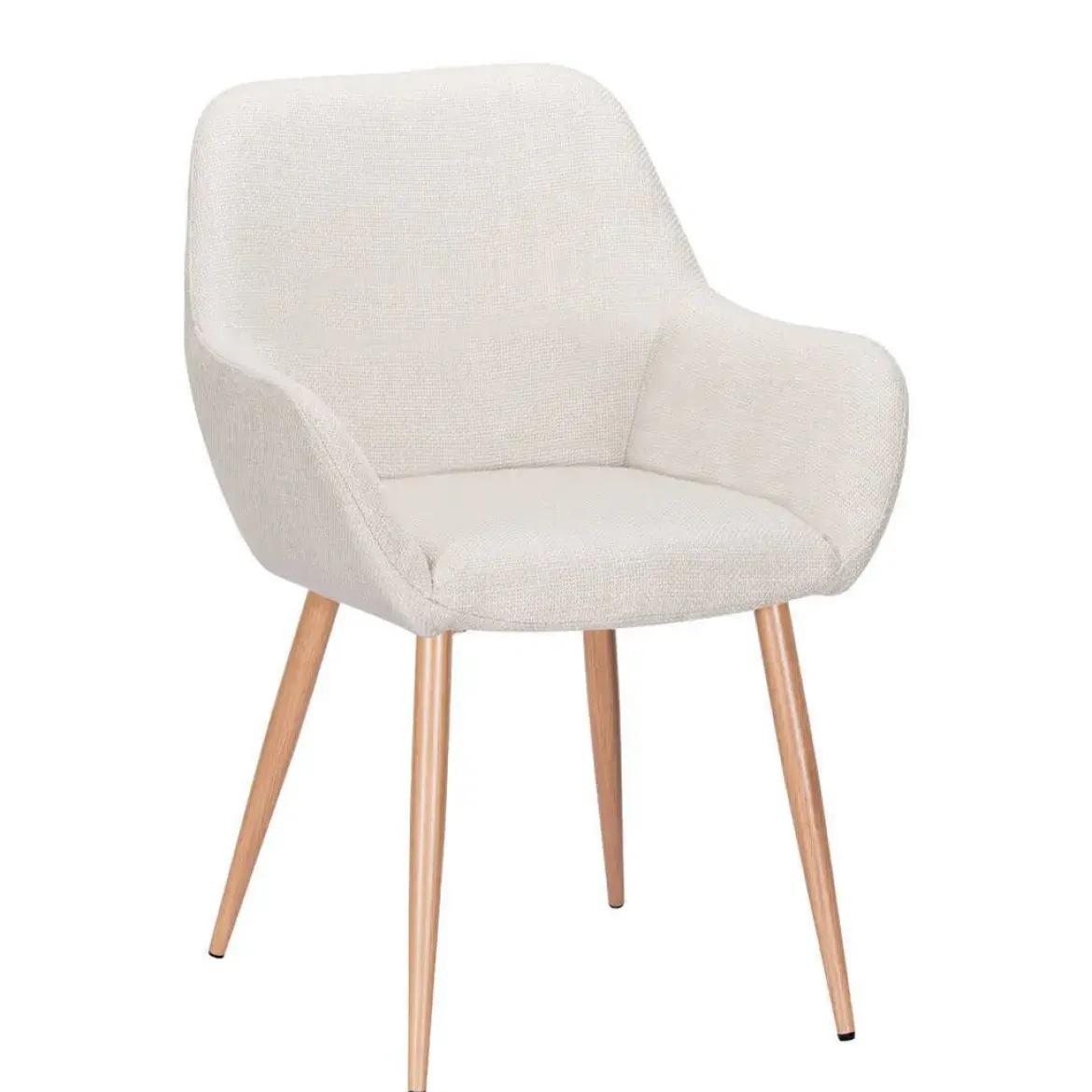 Silla de Comedor con Reposabrazos Tapizada en Tela ERIKA DC-3115