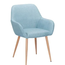 Silla de Comedor con Reposabrazos Tapizada en Tela ERIKA DC-3115