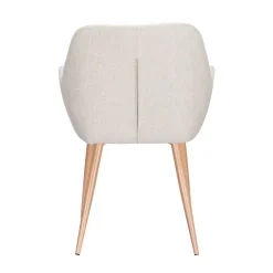 Silla de Comedor con Reposabrazos Tapizada en Tela ERIKA DC-3115