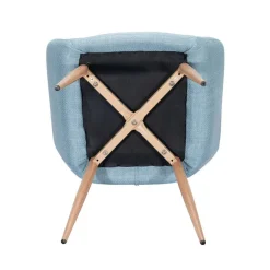 Silla de Comedor con Reposabrazos Tapizada en Tela ERIKA DC-3115