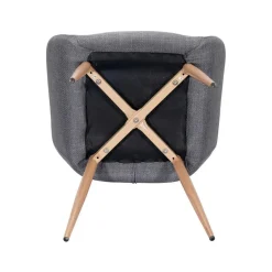 Silla de Comedor con Reposabrazos Tapizada en Tela ERIKA DC-3115