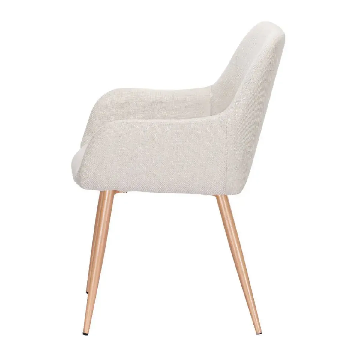 Silla de Comedor con Reposabrazos Tapizada en Tela ERIKA DC-3115
