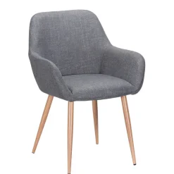 Silla de Comedor con Reposabrazos Tapizada en Tela ERIKA DC-3115