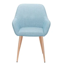 Silla de Comedor con Reposabrazos Tapizada en Tela ERIKA DC-3115