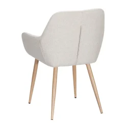 Silla de Comedor con Reposabrazos Tapizada en Tela ERIKA DC-3115