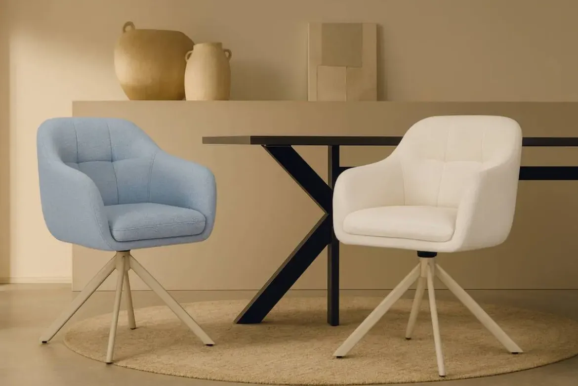 Silla de Comedor con Reposabrazos Giratoria CORINA DC-3116