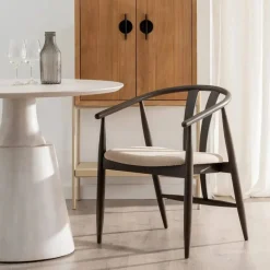 Silla de Comedor con Respaldo y Asiento Tapizado 61122