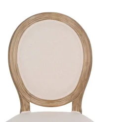 Silla de Comedor de Madera con Asiento de Lino 611286