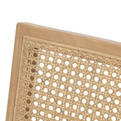 Silla de Comedor de Madera con Reposabrazos y Asiento Trenzado 611237