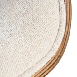 Silla de Comedor de Madera Curvada Tapizada color Crema 615339