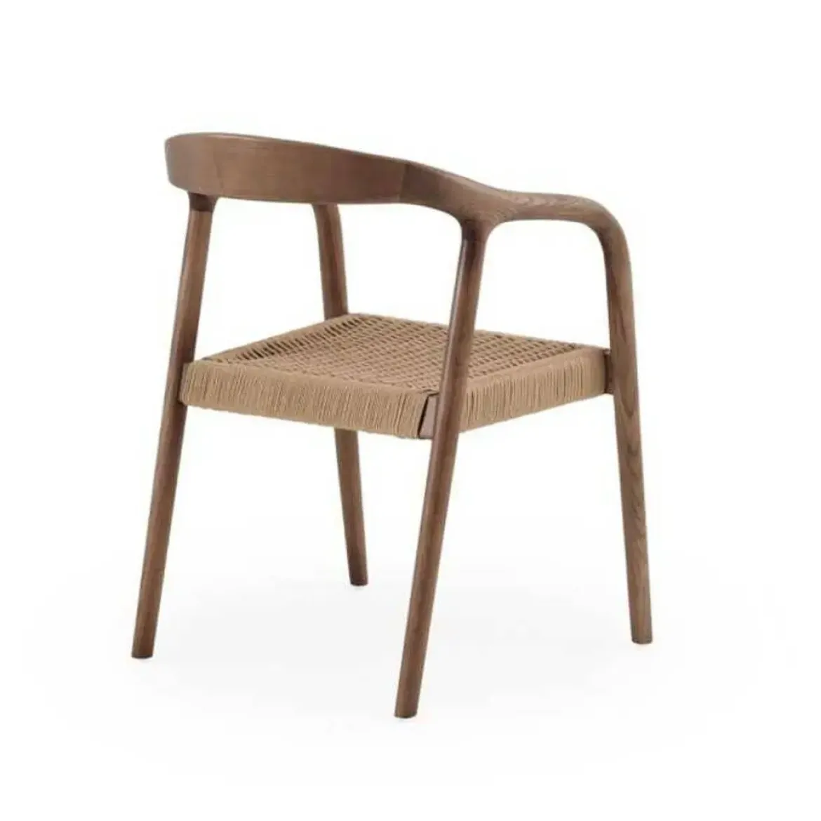 Silla de Comedor de Madera de Fresno con Asiento Trenzado GABAR 11587/1