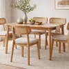 Silla de Comedor de Madera Maciza y Tela MACA