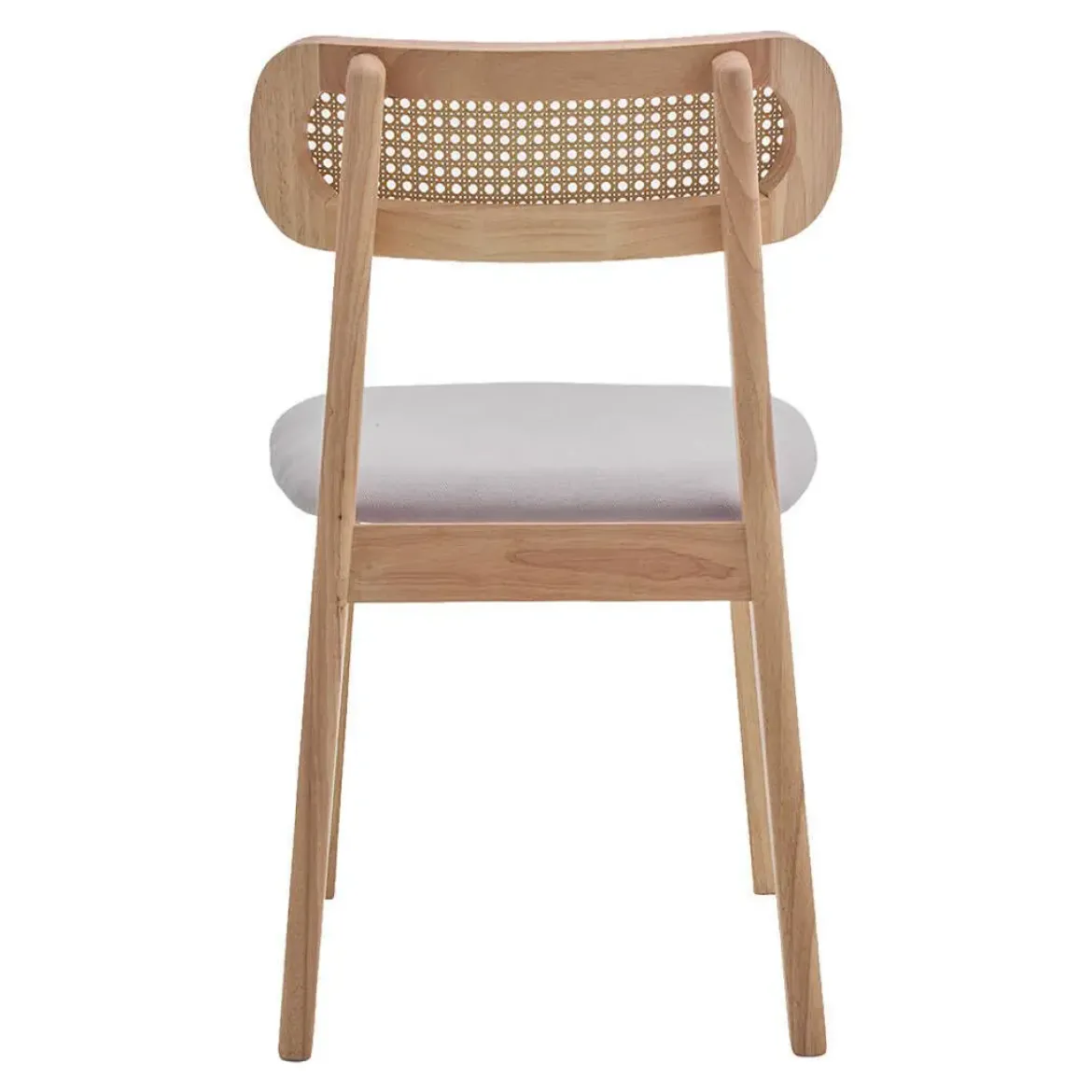 Silla de Comedor de Madera Maciza y Tela MACA