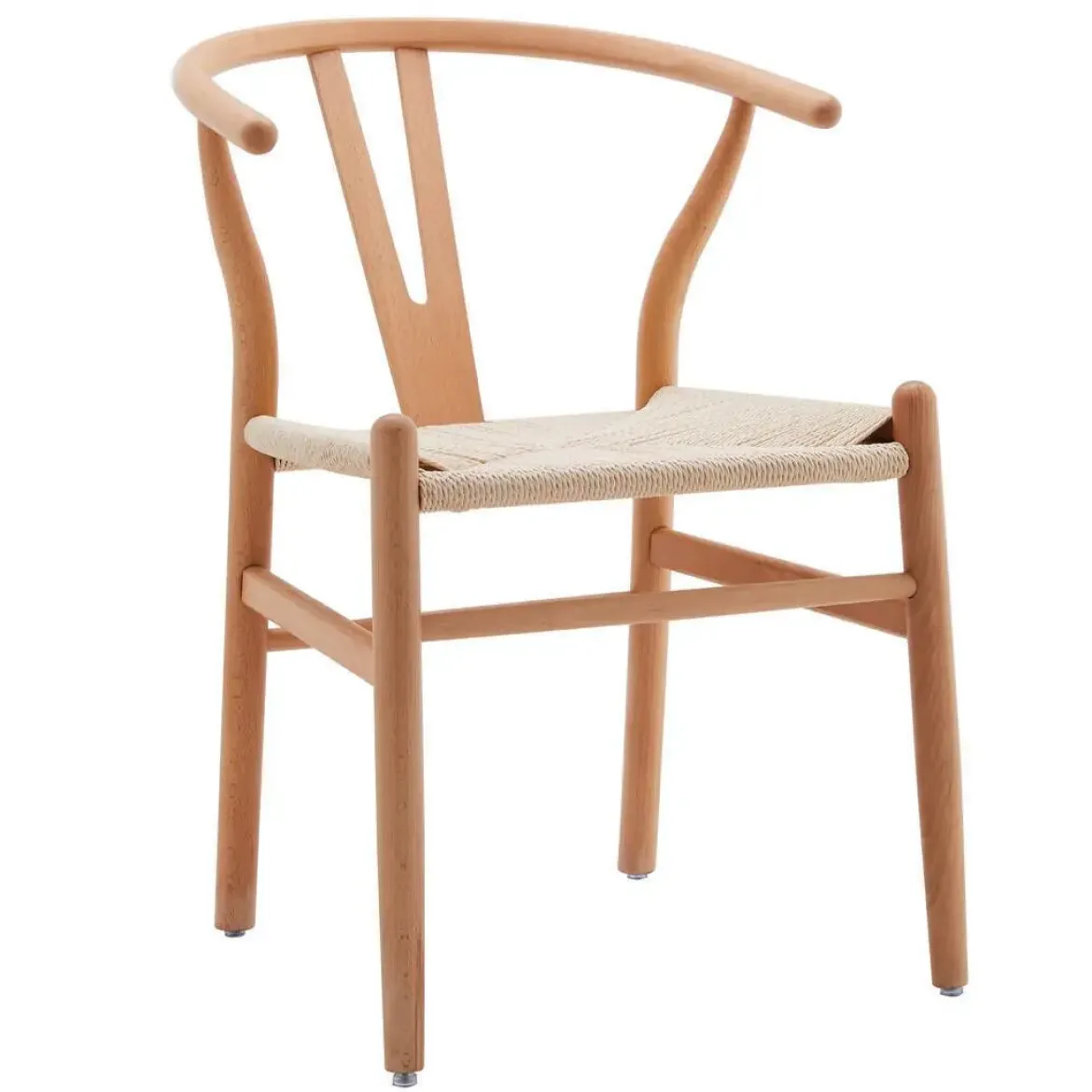 Silla de Comedor de Madera Natural con Asiento de Cuerda DAISY