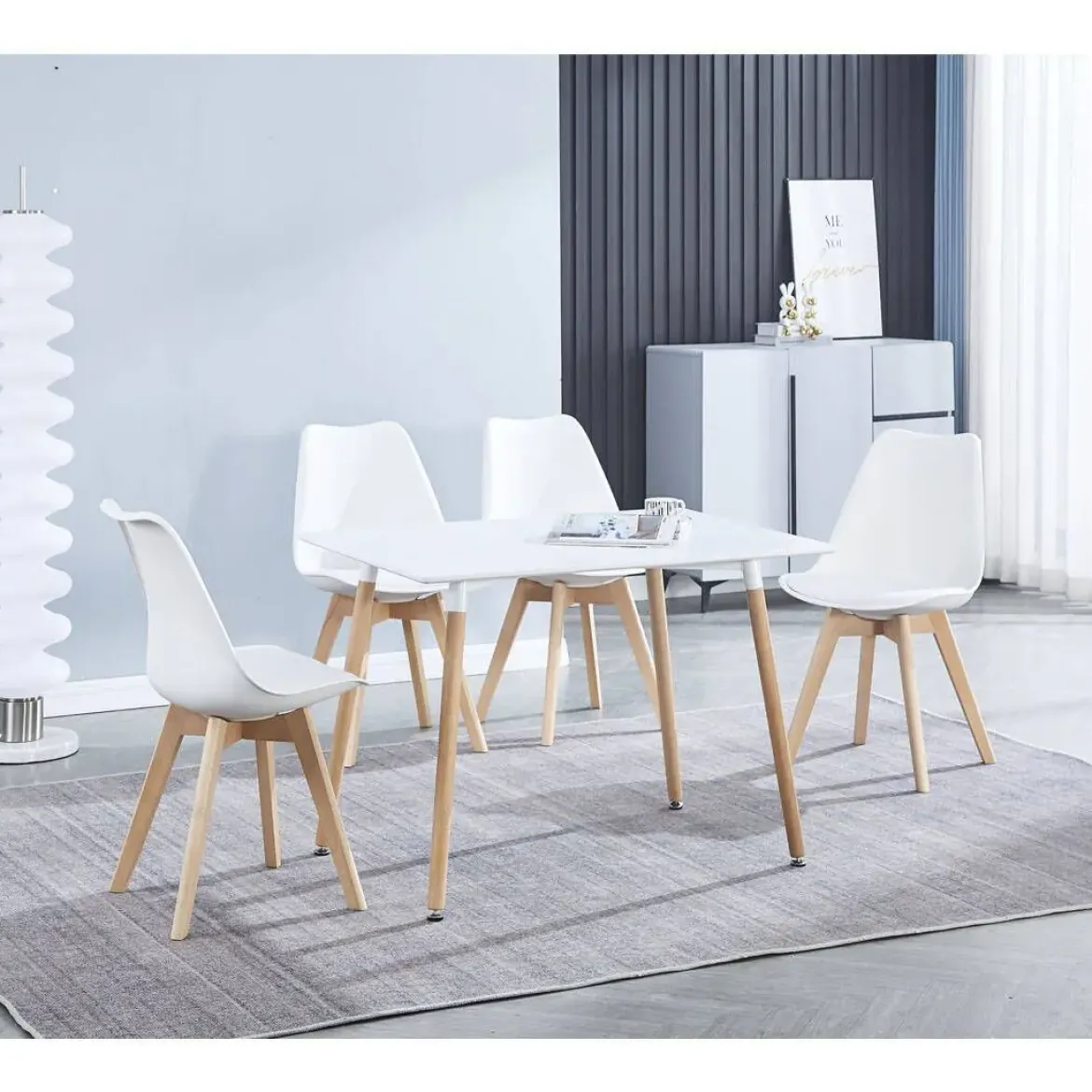 Silla de Comedor de Resina estilo Nórdico FINA