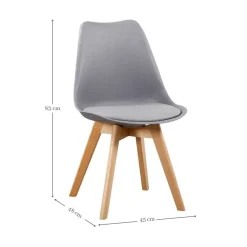 Silla de Comedor de Resina estilo Nórdico FINA