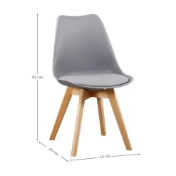 Silla de Comedor de Resina estilo Nórdico FINA