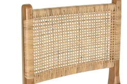 Silla de Comedor en Madera de Teca y Ratán Marrón Claro MB-199294