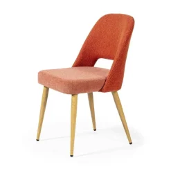 Silla de Comedor Tapizada con Patas de Metal DC-624