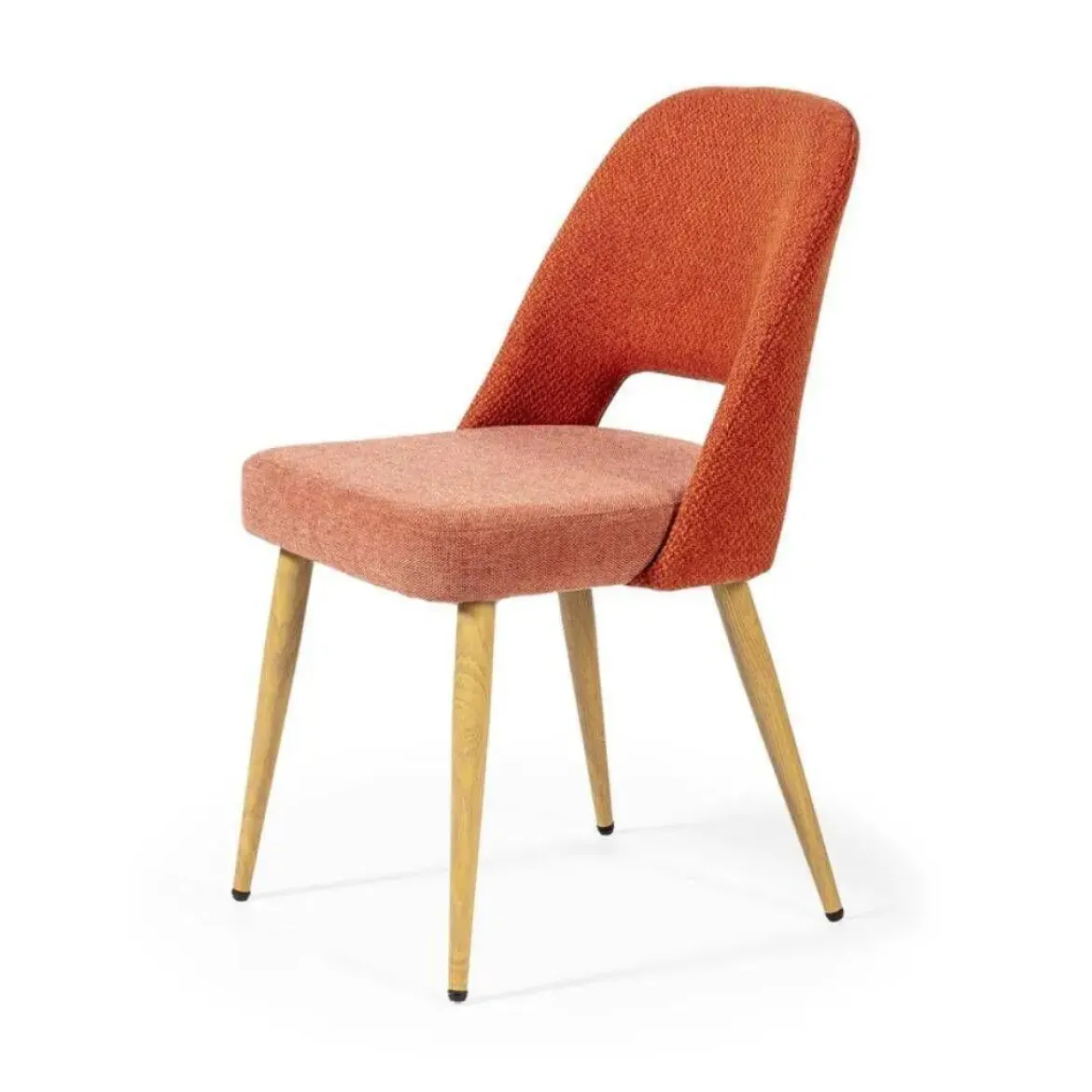 Silla de Comedor Tapizada con Patas de Metal DC-624