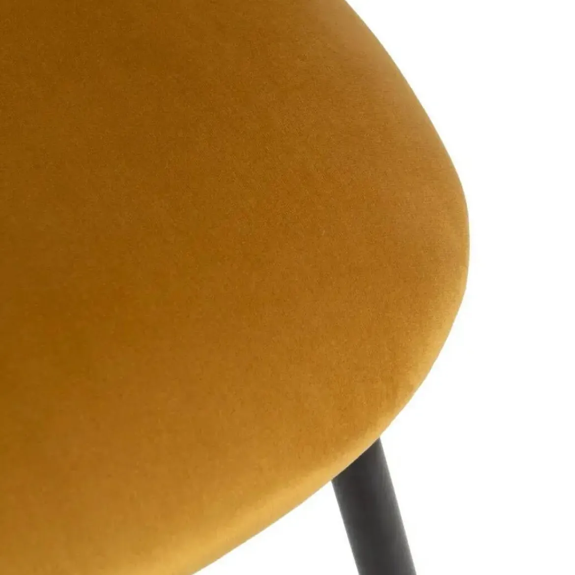 Silla de Comedor Tapizada con Patas de Metal
