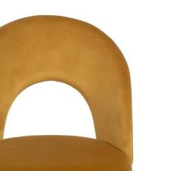 Silla de Comedor Tapizada con Patas de Metal