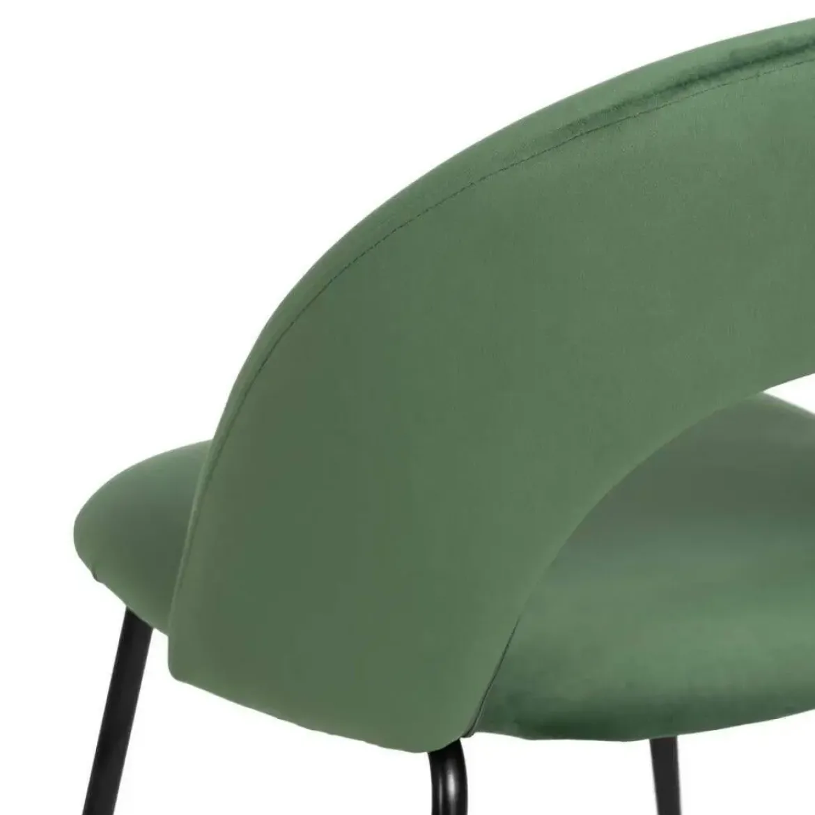 Silla de Comedor Tapizada con Patas de Metal