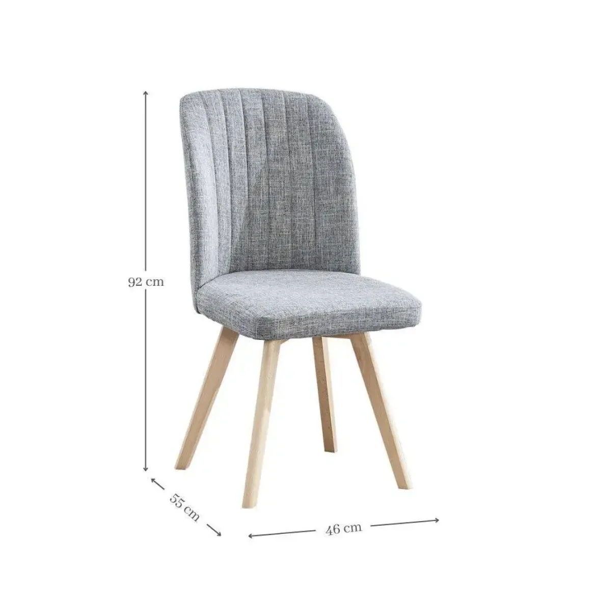 Silla de Comedor Tapizada con Patas de Madera LANE