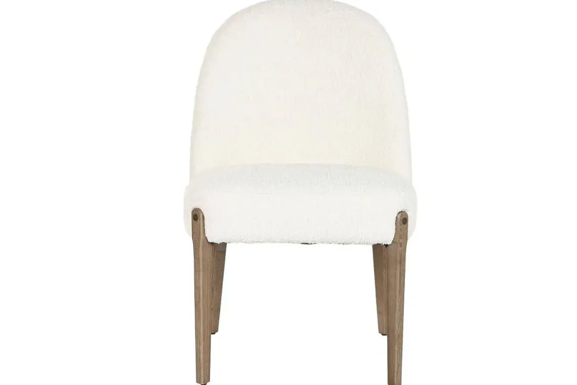 Silla de Comedor Tapizada en Poliéster y Patas de Madera de Fresno MB-221648