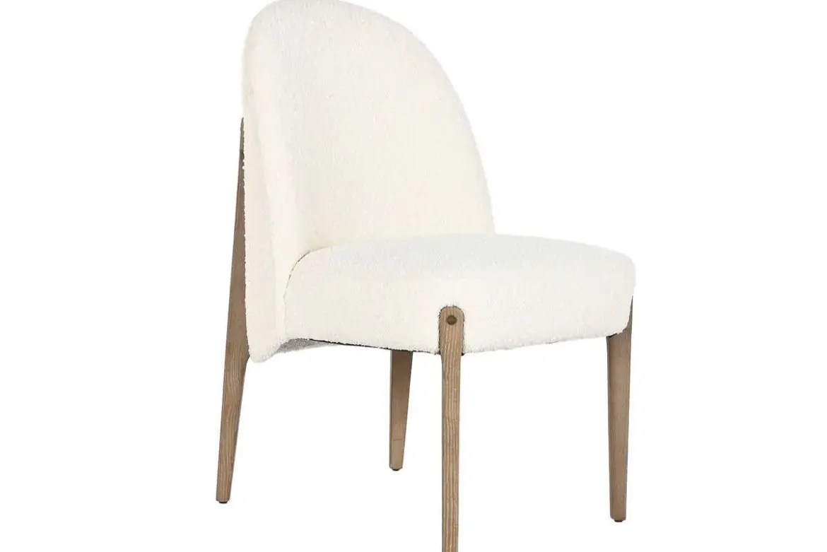 Silla de Comedor Tapizada en Poliéster y Patas de Madera de Fresno MB-221648