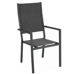 Silla de Jardin de Aluminio y Textilen Antracita SEYTON