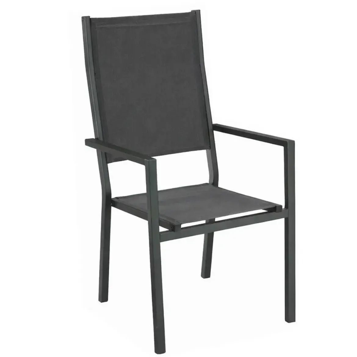 Silla de Jardin de Aluminio y Textilen Antracita SEYTON