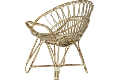 Silla de Jardín de Ratán Natural con Reposabrazos MB-182515