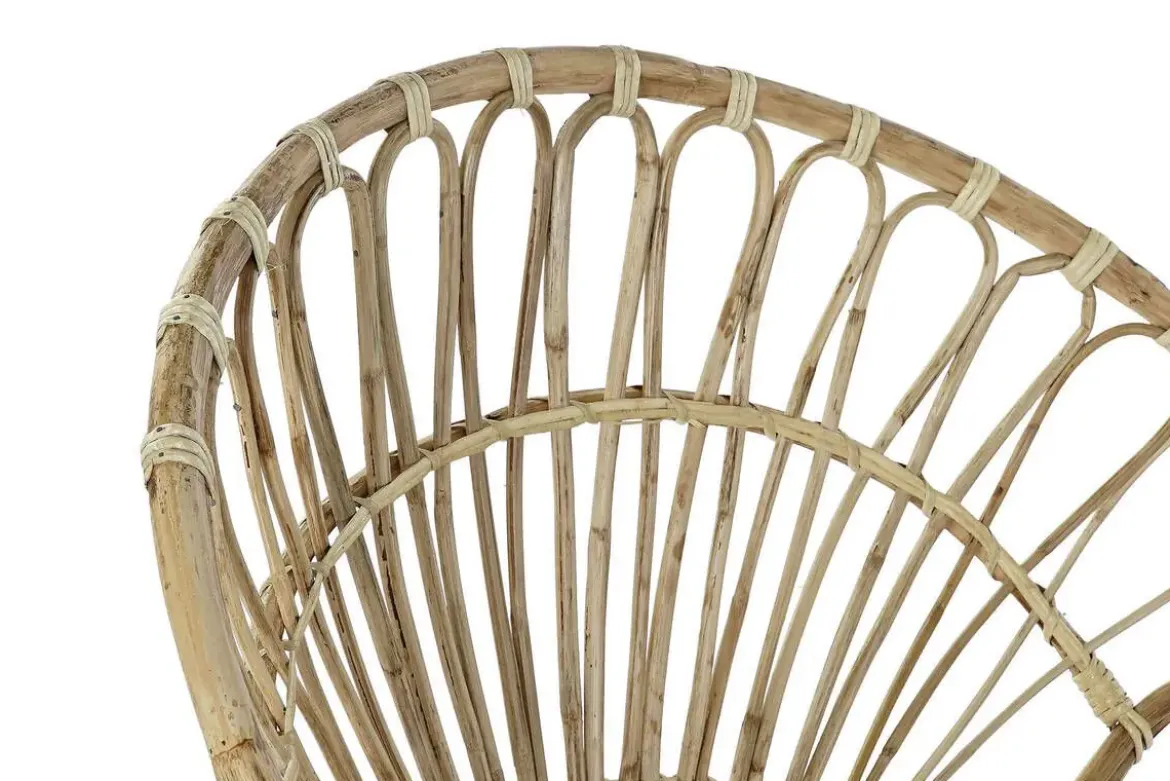 Silla de Jardín de Ratán Natural con Reposabrazos MB-182515