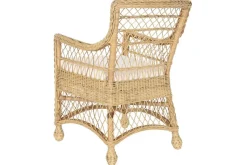 Silla de Jardín de Ratán Natural con Cojín MB-207615