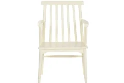 Silla de Madera con Reposabrazos Color Crema MB-223567