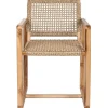 Silla de Madera Teca-Ratan 54x83 cm Natural MB-208002