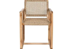 Silla de Madera Teca-Ratan 54x83 cm Natural MB-208002