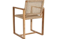 Silla de Madera Teca-Ratan 54x83 cm Natural MB-208002