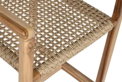 Silla de Madera Teca-Ratan 54x83 cm Natural MB-208002