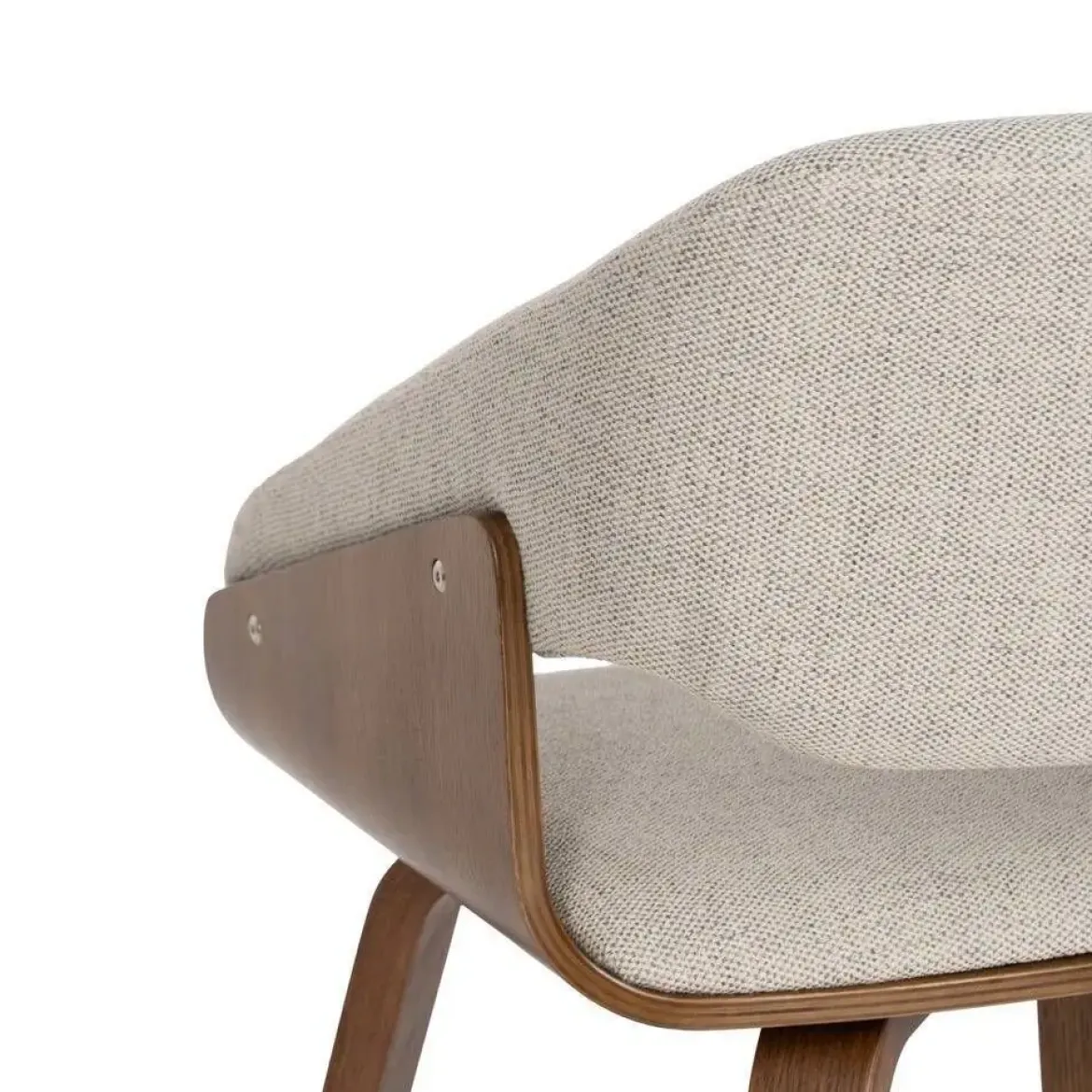 Silla de Madera y Tejido Color Marrón-Gris 614600
