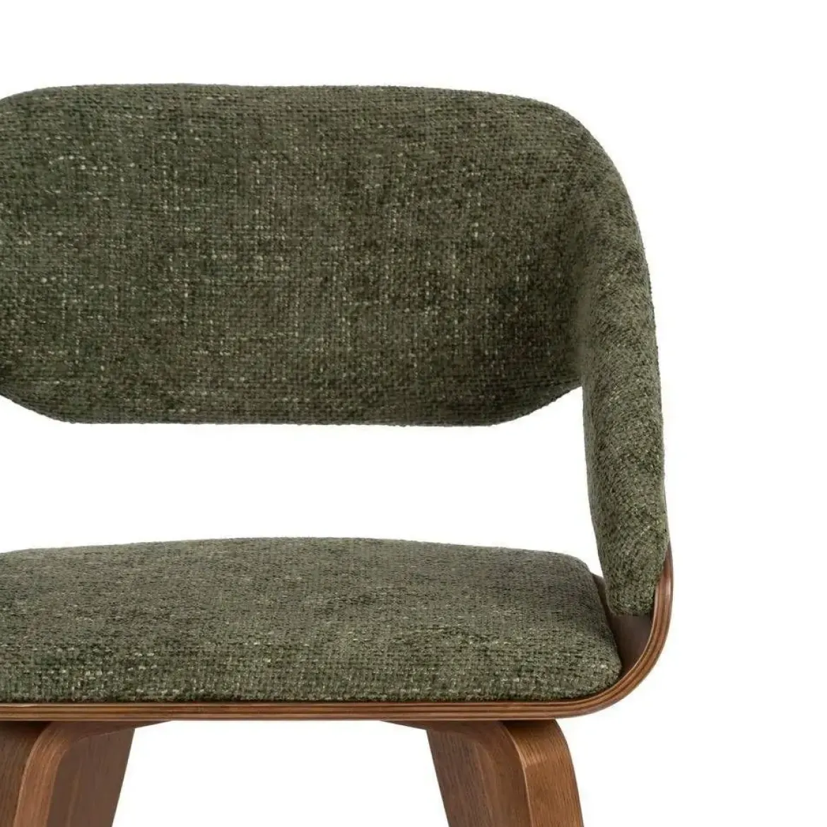 Silla de Madera y Tejido Color Marrón-Verde 614599