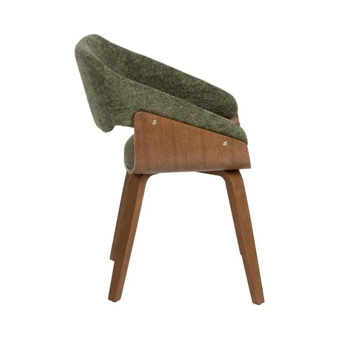 Silla de Madera y Tejido Color Marrón-Verde 614599