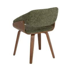 Silla de Madera y Tejido Color Marrón-Verde 614599