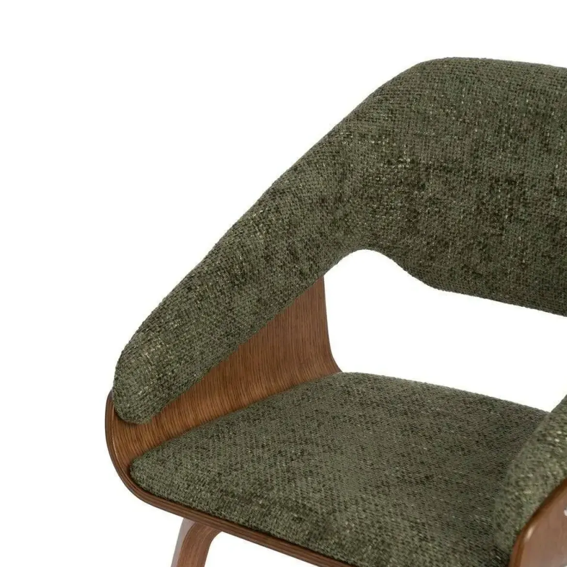 Silla de Madera y Tejido Color Marrón-Verde 614599