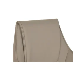 Silla de Oficina Beige con Asiento y Respaldo en PU y Ruedas Metálicas MB-222428