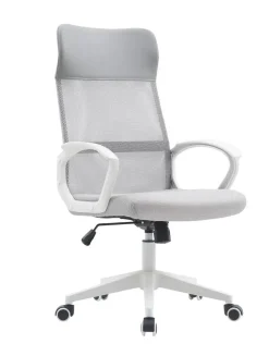 Silla de Oficina Color Gris-Blanco DORA OFIOFS0000017