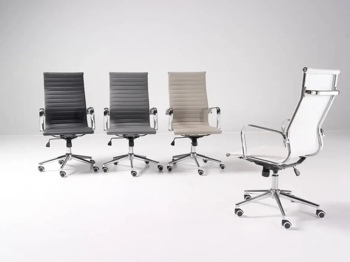 Silla de Oficina con brazos Modelo SMART tapizado en tejido Ecopiel