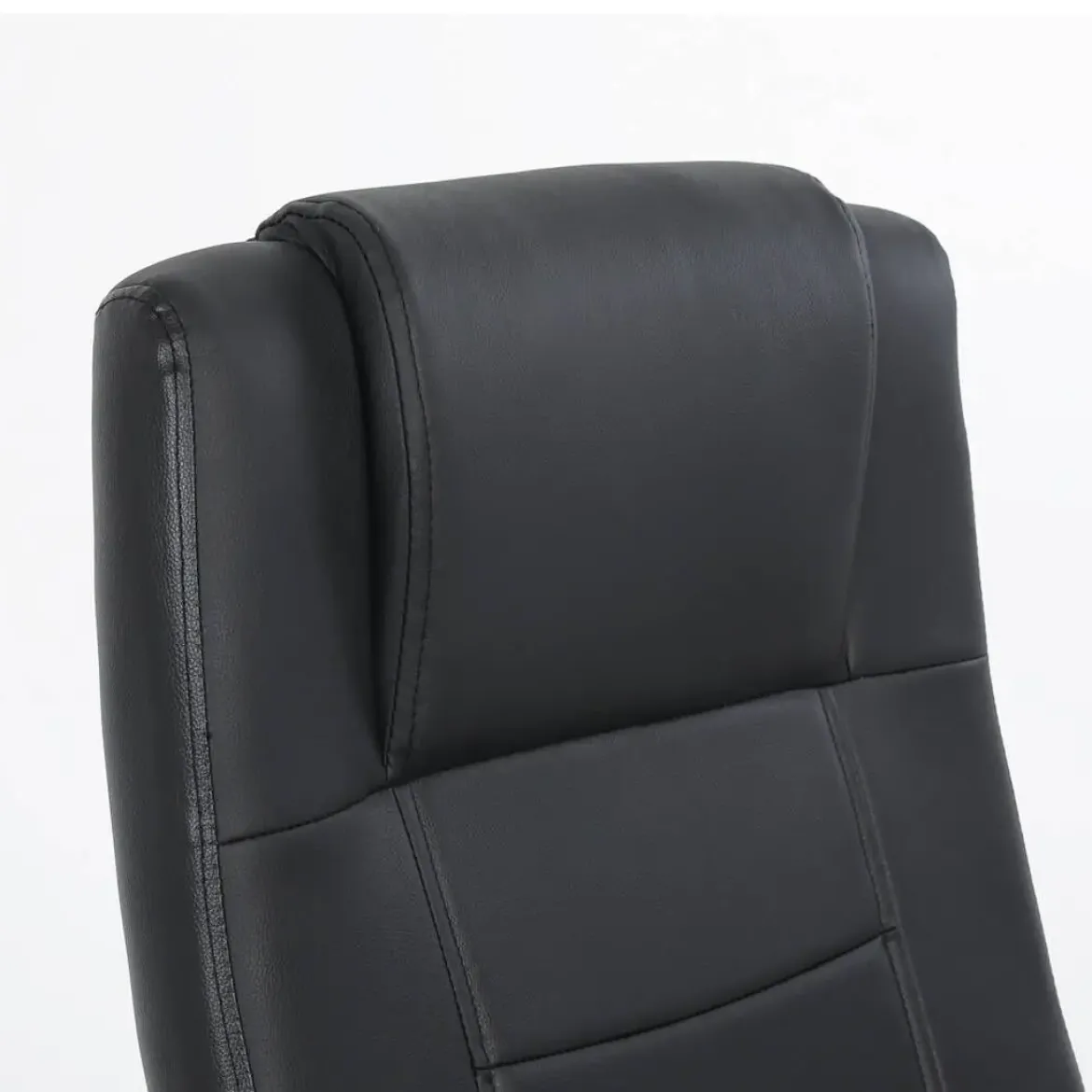Silla de Oficina con Respaldo Alto Tapizada en Polipiel Negro LUPO